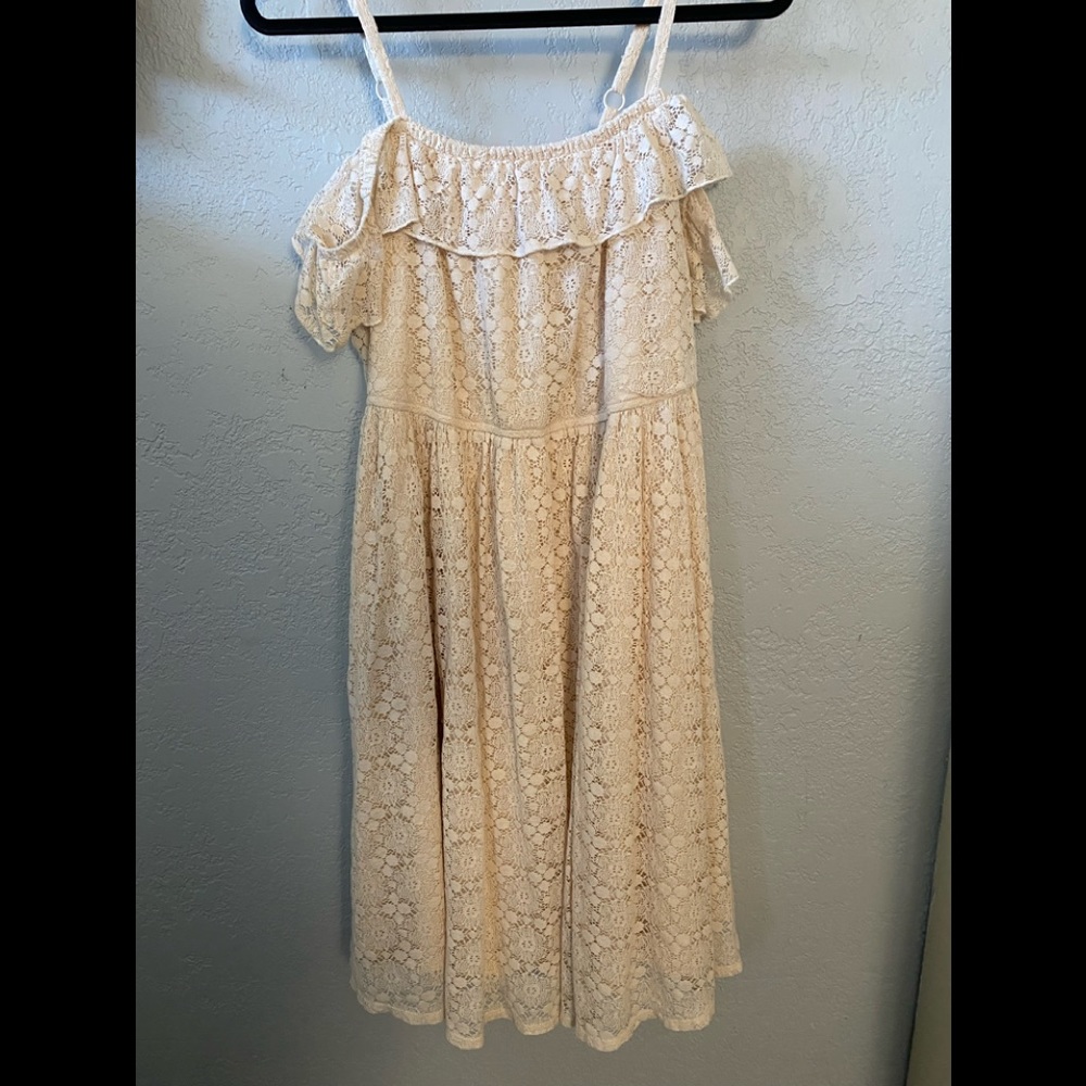 Torrid Creme embroidery dress